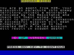 Rider - Intro (1983)(Virgin Games)
